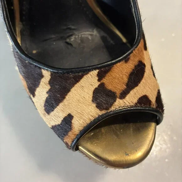 Jessica Simpson Leopard Print Wedge Heels - Picture 7 of 10